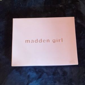 Madden Girl Black and Purple Boots, Size 4 Youth